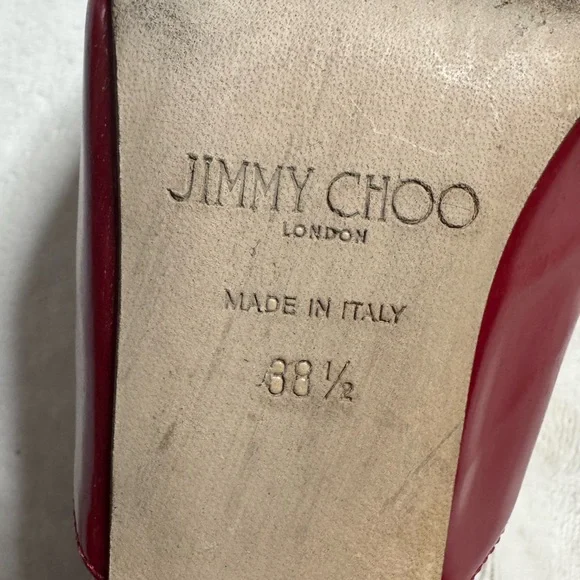 Jimmy Choo Strappy Red Heels - Picture 5 of 9